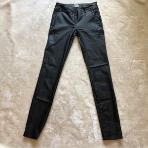Dazz Black Faux Leather Low Rise Stretchy Skinny Pants Size Small